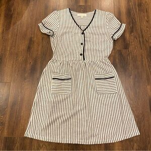 Striped short sleeve dress